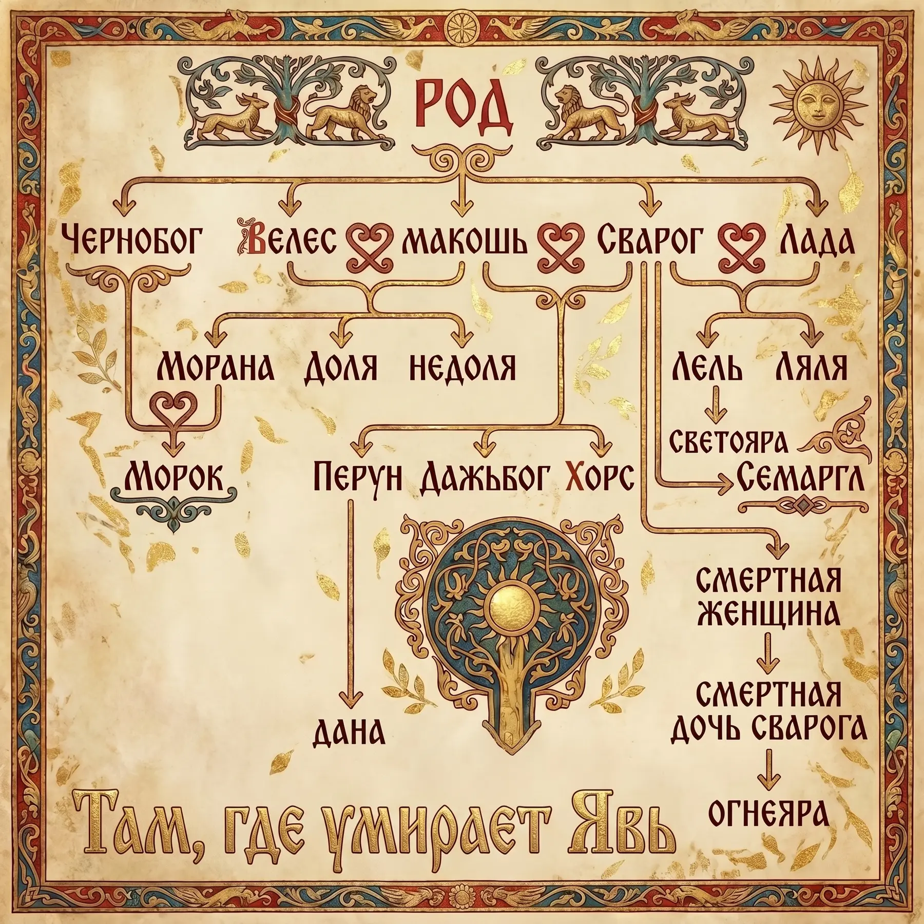 Родословная богов мира «Там, где умирает Явь»
